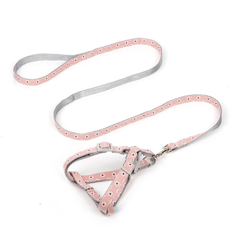 Arnés para perro o gato ajustable, correa de chaleco, Collar para cachorro, Outdoor para perros pequeños, caminar para cachorro, perro pequeño de raza Chihuahua: Pink / 1.5x120cm