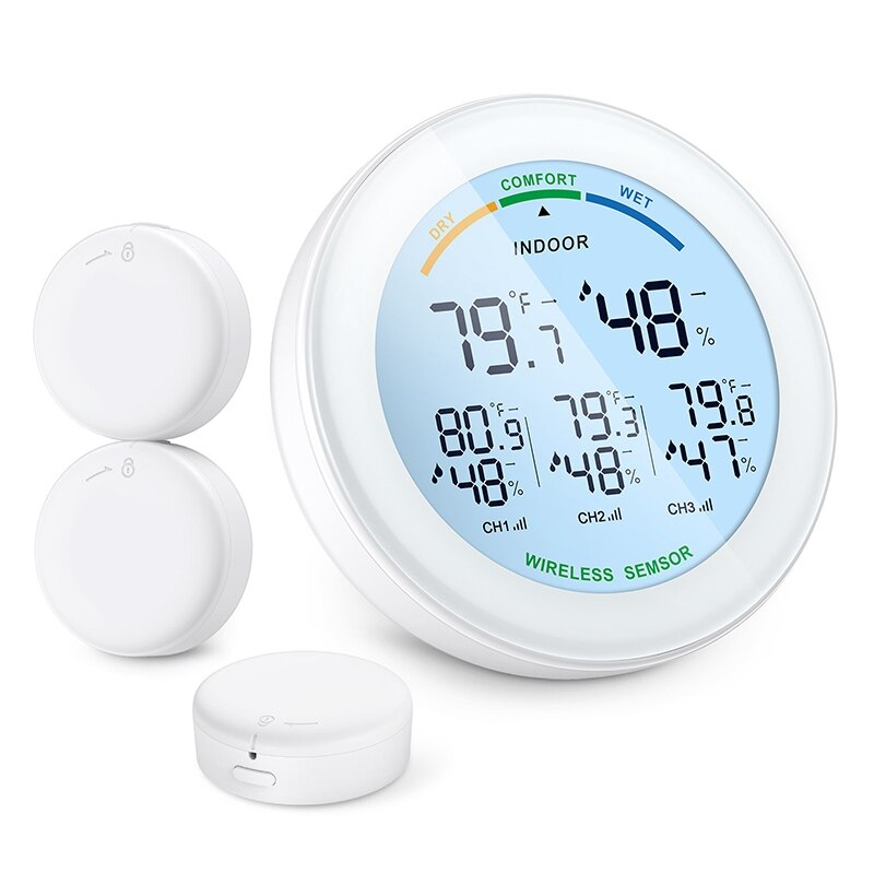 Wireless Thermometer LCD Display Indoor Outdoor Sensor Temperature Sensor Indoor Digital Hygrometer Thermometer