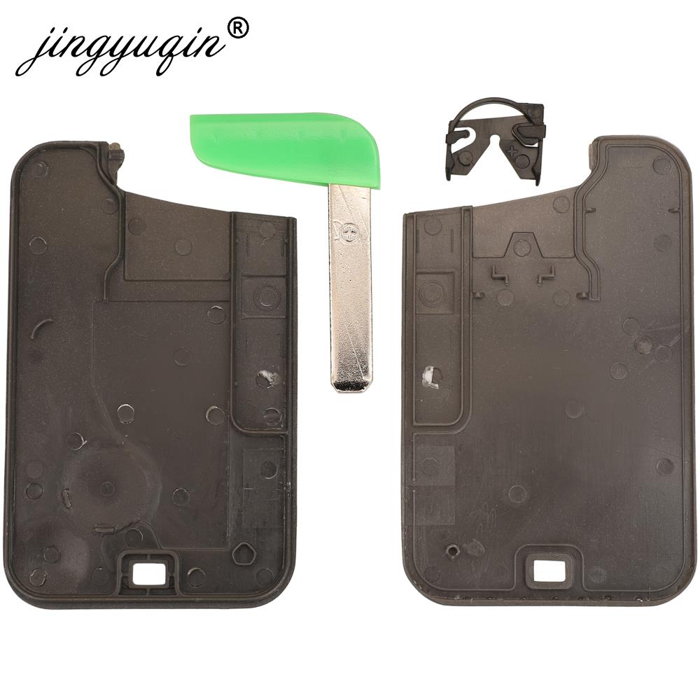 Jingyuqin 2 boutons voiture clé à distance coque de carte à puce étui sans clé pour Renault Laguna Espace remplacement