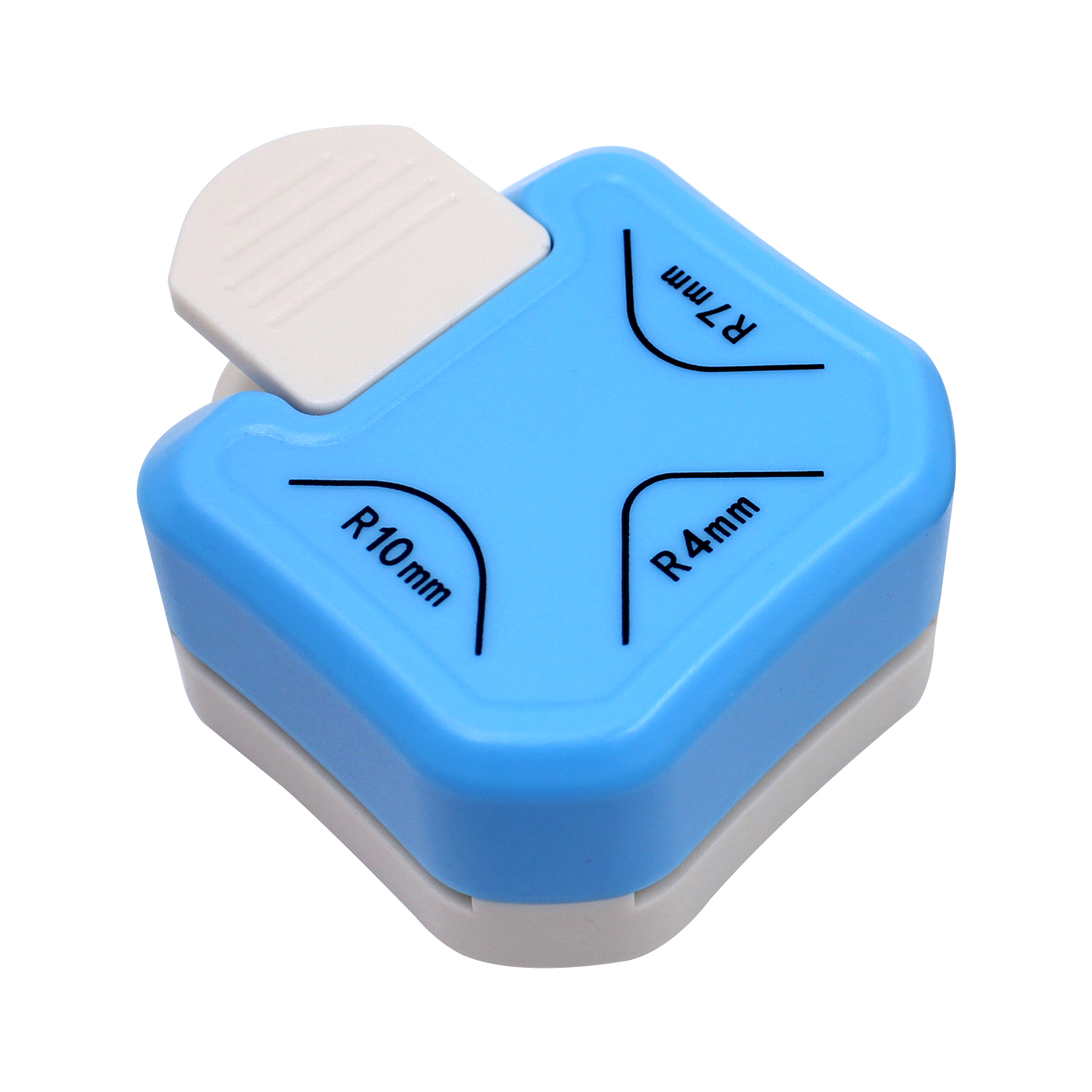 KW-trio 3-in-1 Corner Rounder Punch R4/R7/R10mm Round Corner Trimmer Cutter for Card Photo Paper Laminating Pouches: Blue