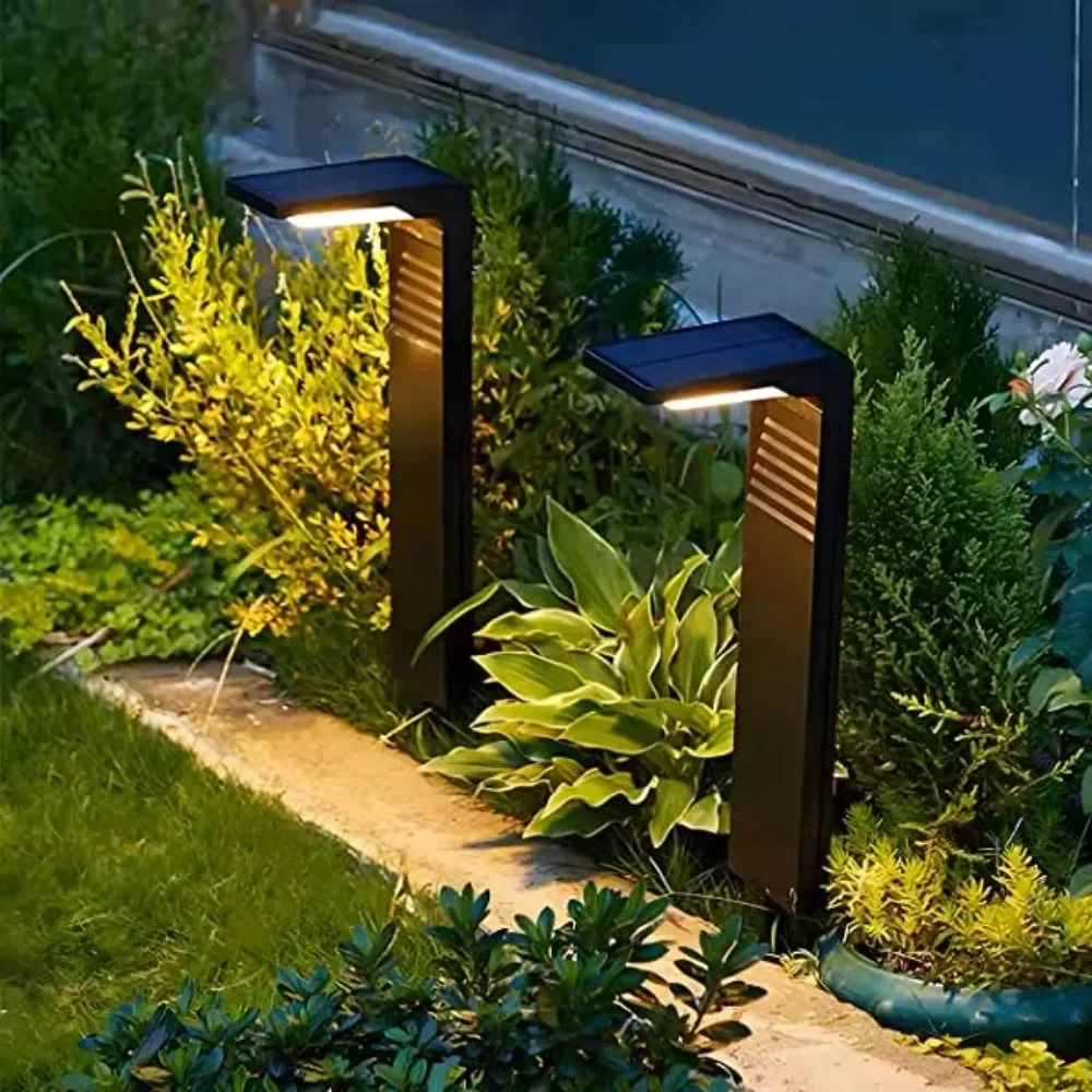 Lampe solaire LED imperméable conforme à la norme IP64, éclairage d'extérieur, luminaire décoratif, lumière blanche chaude, idéal pour un jardin, une pelouse ou une cour
