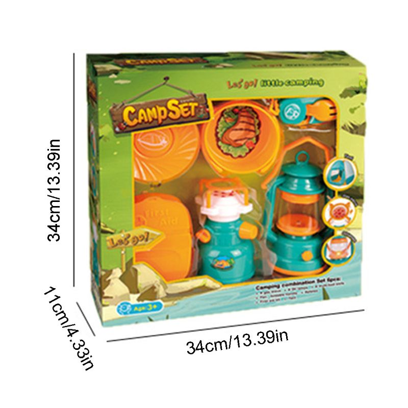 7 Stck freundlicher Camping Zelt einstellen abspielen drinnen und draussen Camping Spielzeug für Kleinkinder