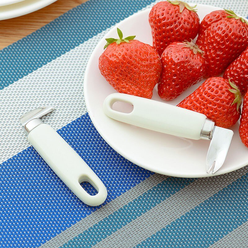 Japan røde jordbær huller jordbær top bladfjerner gadget tomatstilke frugt kniv stilk fjerner bærbart køkkenværktøj