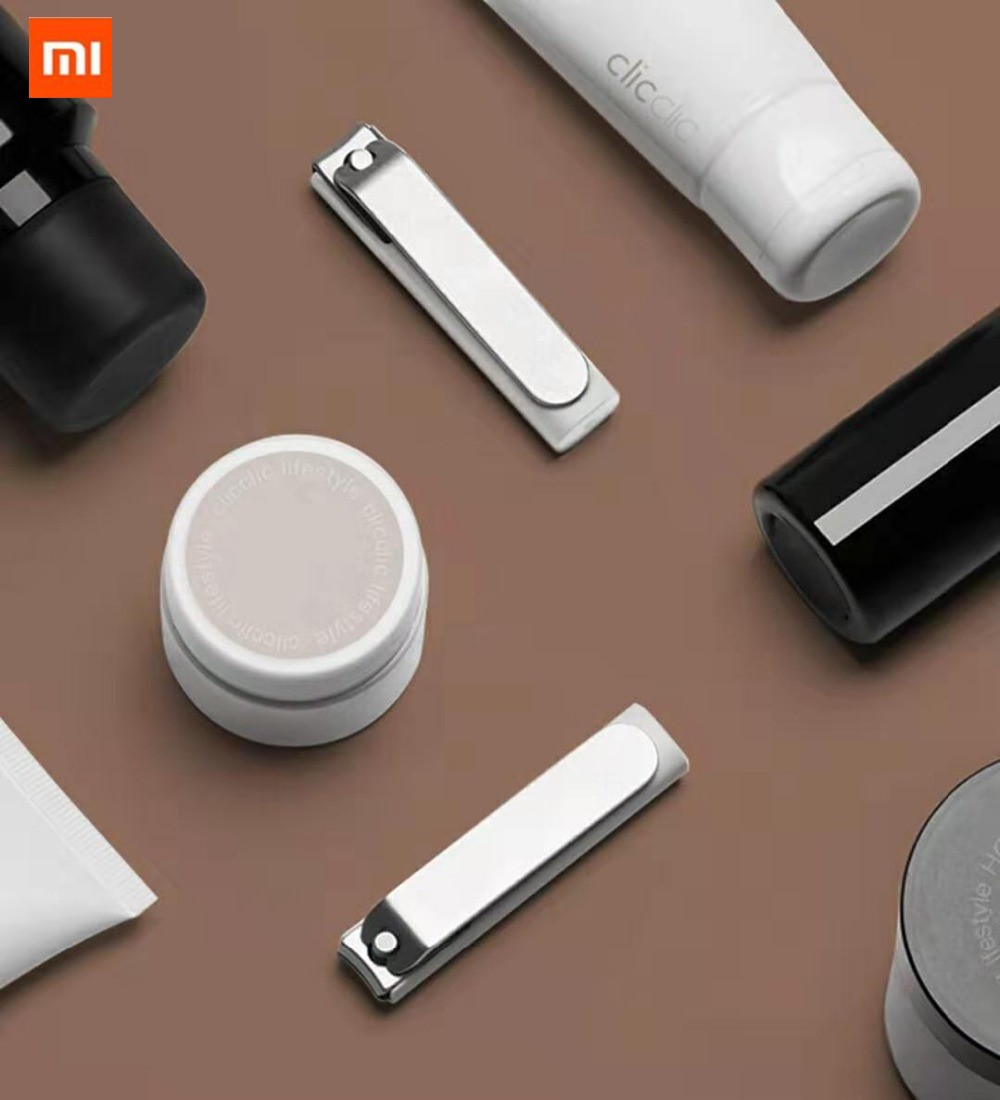 Xiaomi mijia 402 negleklipper i rustfritt stål pedikyrpleietrimmer bærbar neglefil med anti-sprut lagringsskall