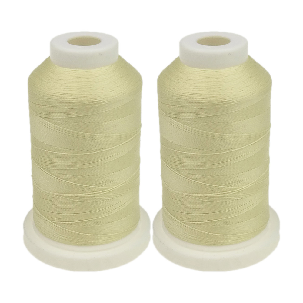 Sanbest Luminous Embroidery Thread Glow In The Dark 800 Meters 150D/2 Polyester Sewing DIY Handmade Cross Stitch Thread TH00057: 2pcs GE03