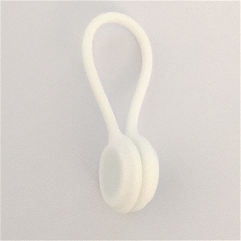 3 Pieces Cable Soft Silicone Cable Winder Headphones Cable Winder Headphone For Data Cable Storage Clip For IPhone Android Etc: white 3 Pieces