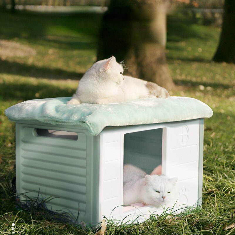 Pet House Outdoor Waterproof Weatherproof Dog Kennel Cat Foldable Shelter For Pets Indoor Sleeping