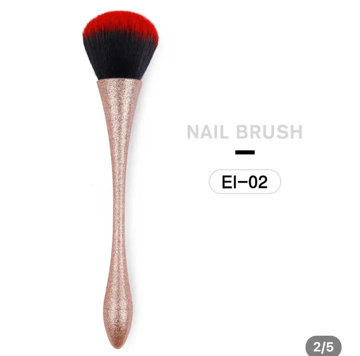 Kosmetikbørste løs pudderbørste overdimensioneret highlighterbørste blush-børste blødt hår makeup fikserende pudderkvast skønhedsværktøjer: Rød