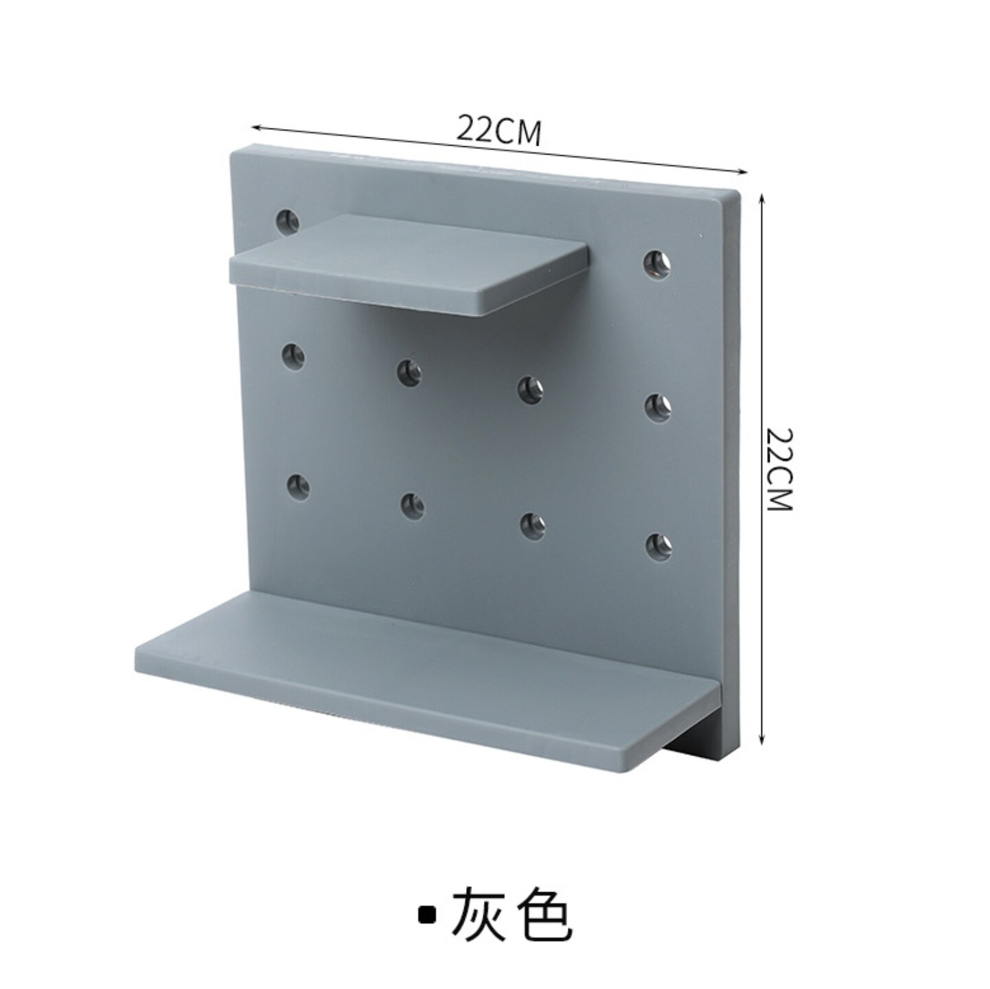 Kawaii organizador Ins estante de almacenamiento 10 unids/set decoración de la habitación de estante de pared agujero Junta baño estanterías de Accesorios de escritorio: gray