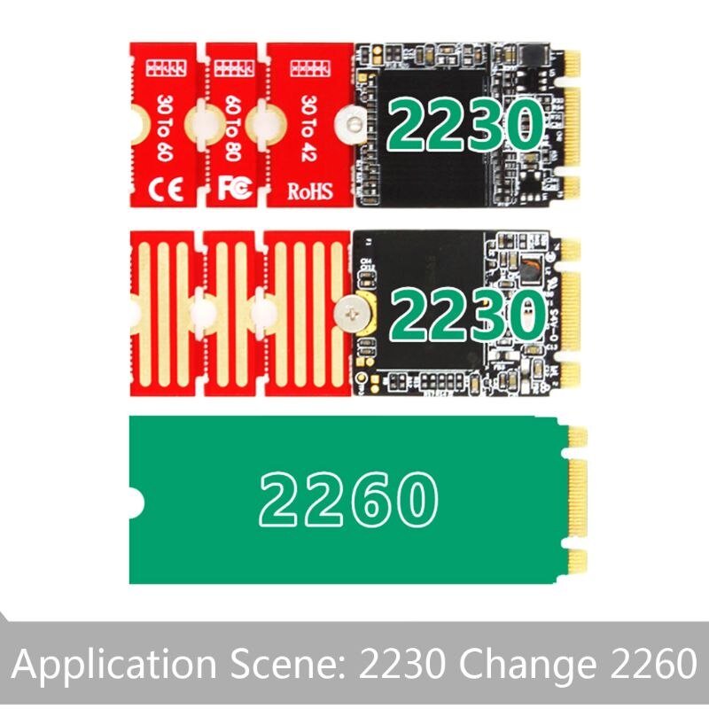 M2 M2PLUS NGFF NVME M.2 Extended Transfer 2230, 2242, 2260, 2280 Aircraft M2 CHANGE LONG SIZE NVME NGFF M.2 U.2 M3 M.3 SSD PXPA