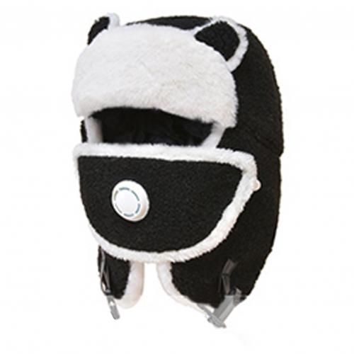 Winter Ear Protective ladies hats Lei Feng hats children's thickened warm ear caps trend wild women and children hats: Black