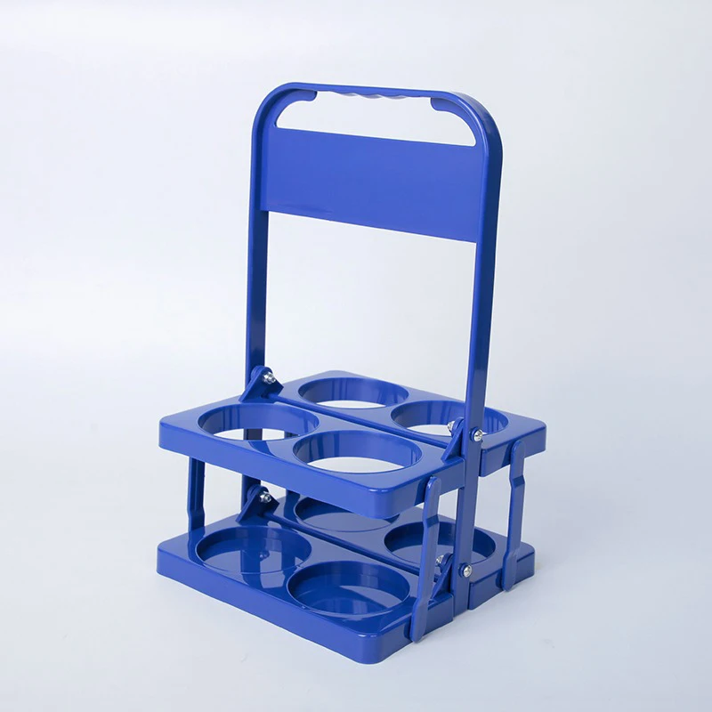 Support à bière pliable en plastique Portable, organisateur de tasses Durable, casier à vin, porte-bouteille de bière, panier à boissons, support à Cocktail réutilisable: GRIS FONCÉ