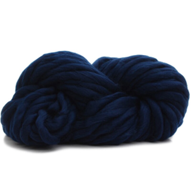 Håndstrikket Tæppe Garn - Super Tykt Chunky Garn - 250g pr. Parti: Flåde