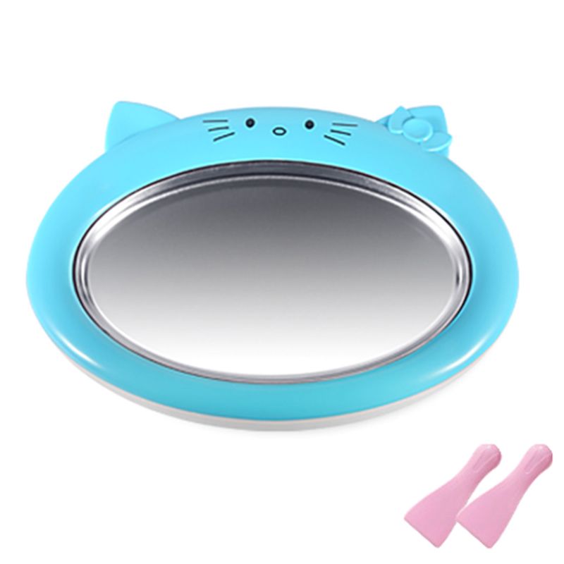 Tecknad mini glassmaskin stekt yoghurt maskin sommar cool glassmaskin glass roller rullmaskin för barn barn: Blå