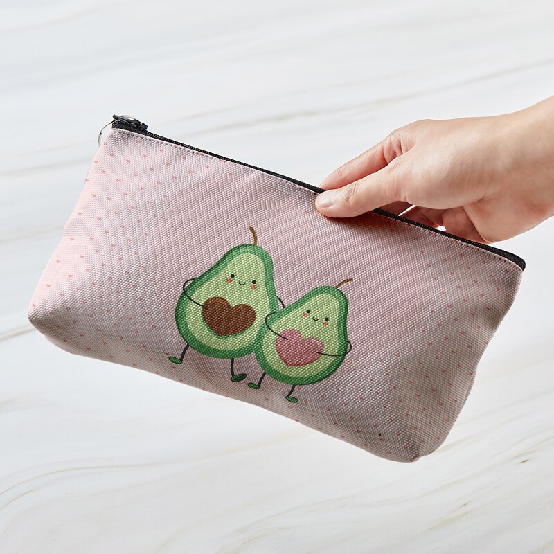 Avocado Print Pencil Case Kawaii Pen Case School Supplies Pencil Bag Large Capacity Pencil Pouch Stationery Kids: Style6