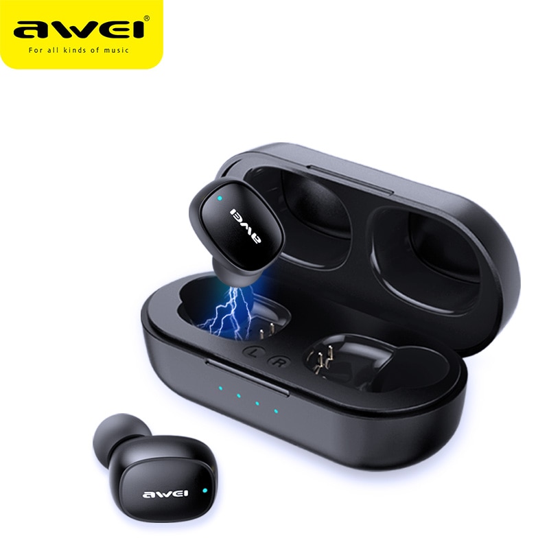 Newset Awei T13 Tws Draadloze Bluetooth Oortelefoon Hoofdtelefoon Sport Handsfree Headset Oordopjes Met Microfoon Hd Stereo Voor Xiaomi