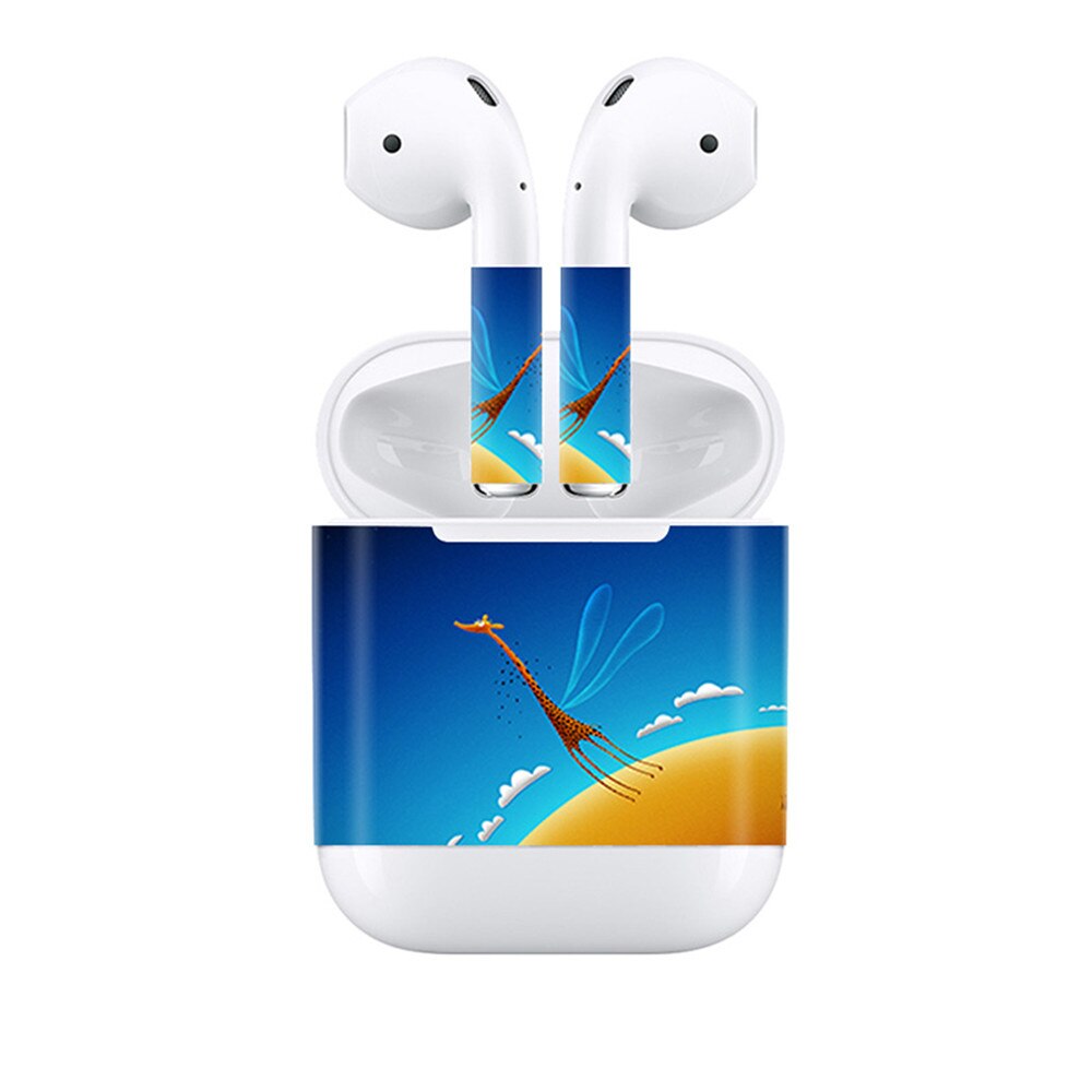 Caso protetor de poeira bonito adesivo interno para airpods 1 2 airpod pele capa protetora adesivos para apple air pods envoltório completo adesivo: TN-AirPods-1114