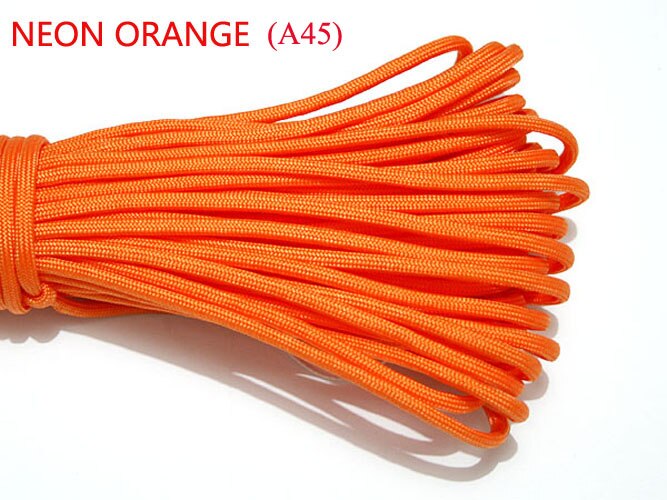 1 pièces 550 Paracord Parachute cordon lanière Mil Spec Type III 7 brins noyau 100 FT 27 couleurs pour l'escalade Camping boucle Bracelet