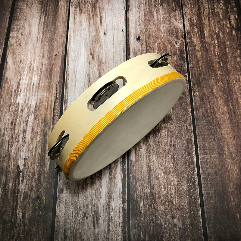 6"+8" 2Pcs/Set Gold Band Musical Instruments Tambourine Drum Children Musical Educational Tambourine Round Percussion For Party