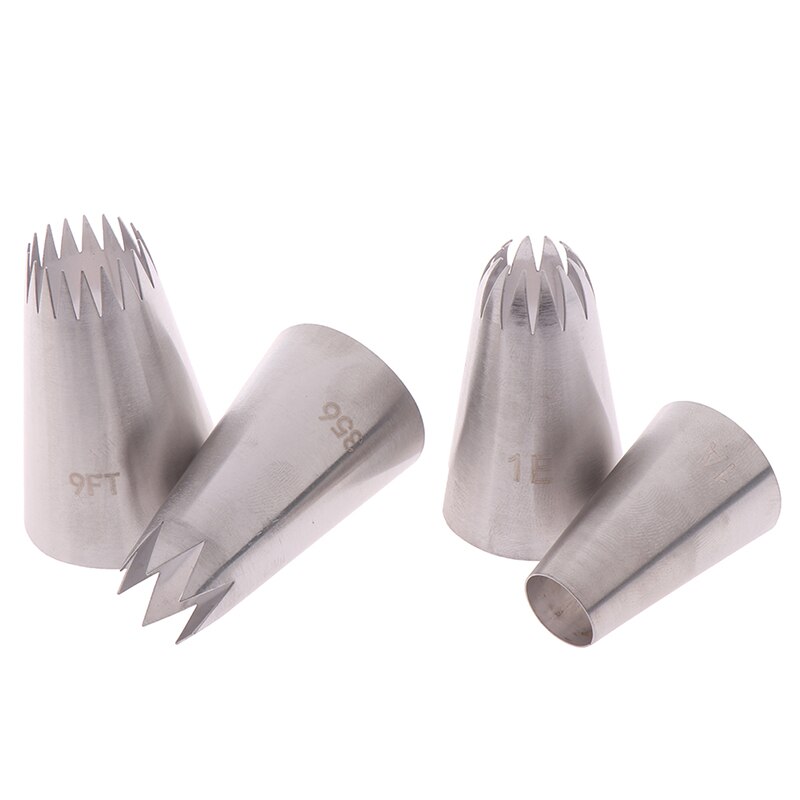 4 Stuks Grote Icing Piping Nozzles Russische Pastry Tips Bakken Hulpmiddel Cake Decor Set
