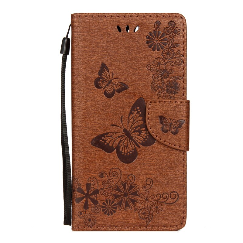 per Samsung galassia A02S custodia SM-A025 etui per Samsung A02S A02 S A 02 S portafoglio Flip coperchio Galaxya02s retrò farfalla pelle Capa: marrone