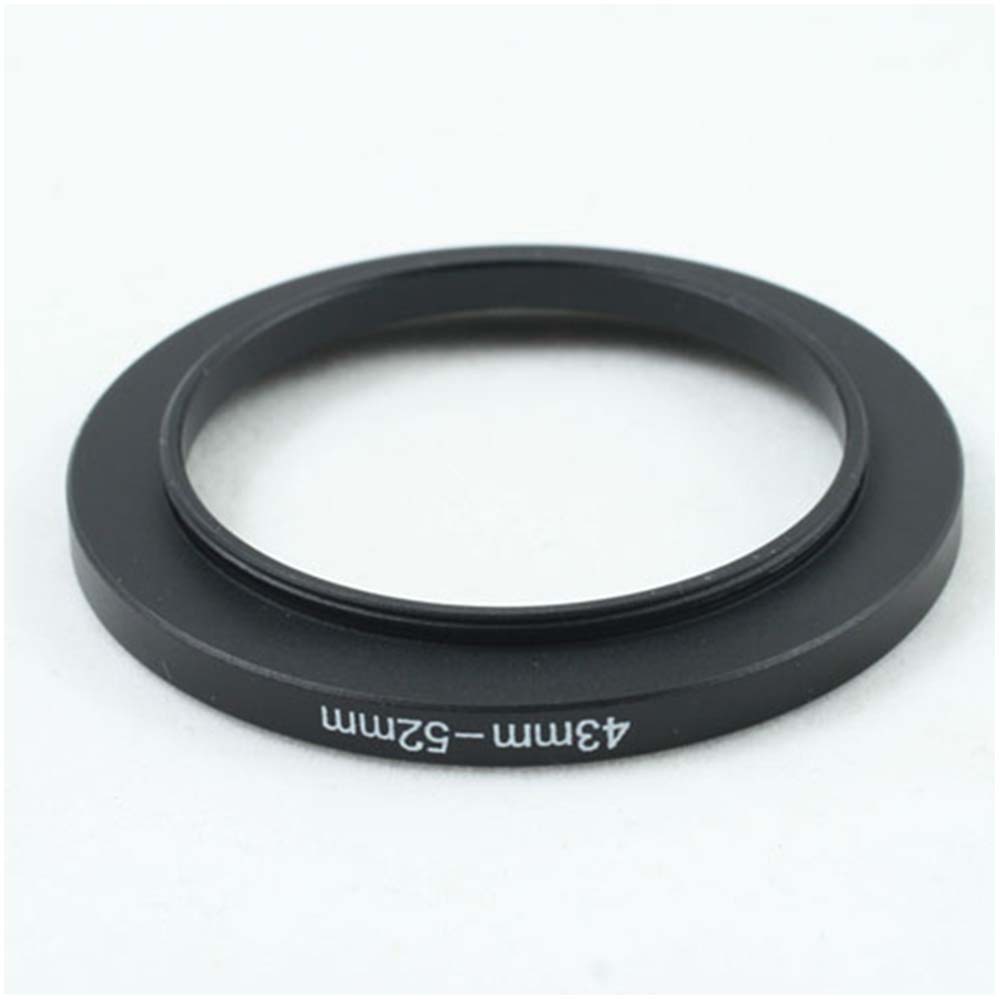43-52mm 43mm naar 52mm Step-up Metalen Filter Adapter Ring Zwart 43-52