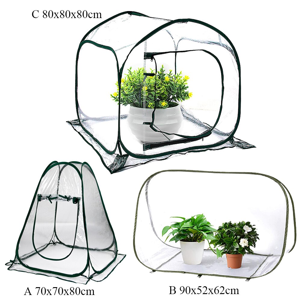 Mini invernadero pequeño para plantas de interior al aire libre, tienda de cultivo portátil, jardín, patio trasero, cubierta de Casa de flores