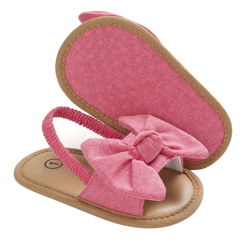 Fokusnorm børn småbørn baby piger sommersko store sløjfe sandaler sommer strand sko spædbarn baby sko