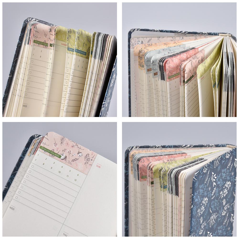 Linda agenda Floral libro diario cuaderno planificador semanal flor diario escuela Oficina papelería suministros