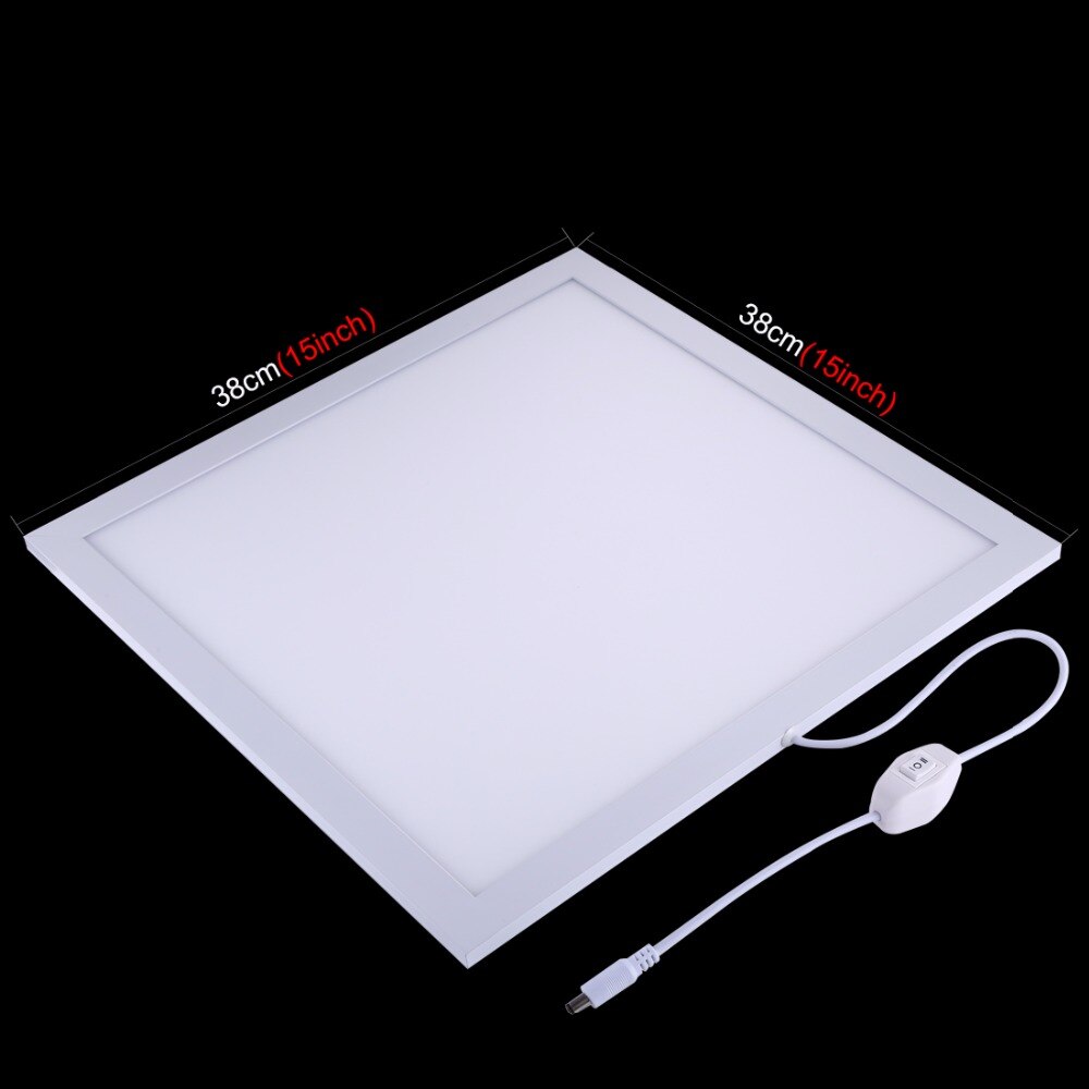 PULUZ 38x38 cm 1200LM LED Fotografie Schaduwloze Bodem Licht Panel voor Tafelblad Home Studio Shadow-gratis Pure witte Achtergrond EU
