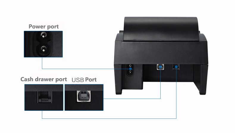 58mm thermal receipt printer bluetooth wireless desktop printer 2 inch ios android USB windows high speed thermal printer JP-58H