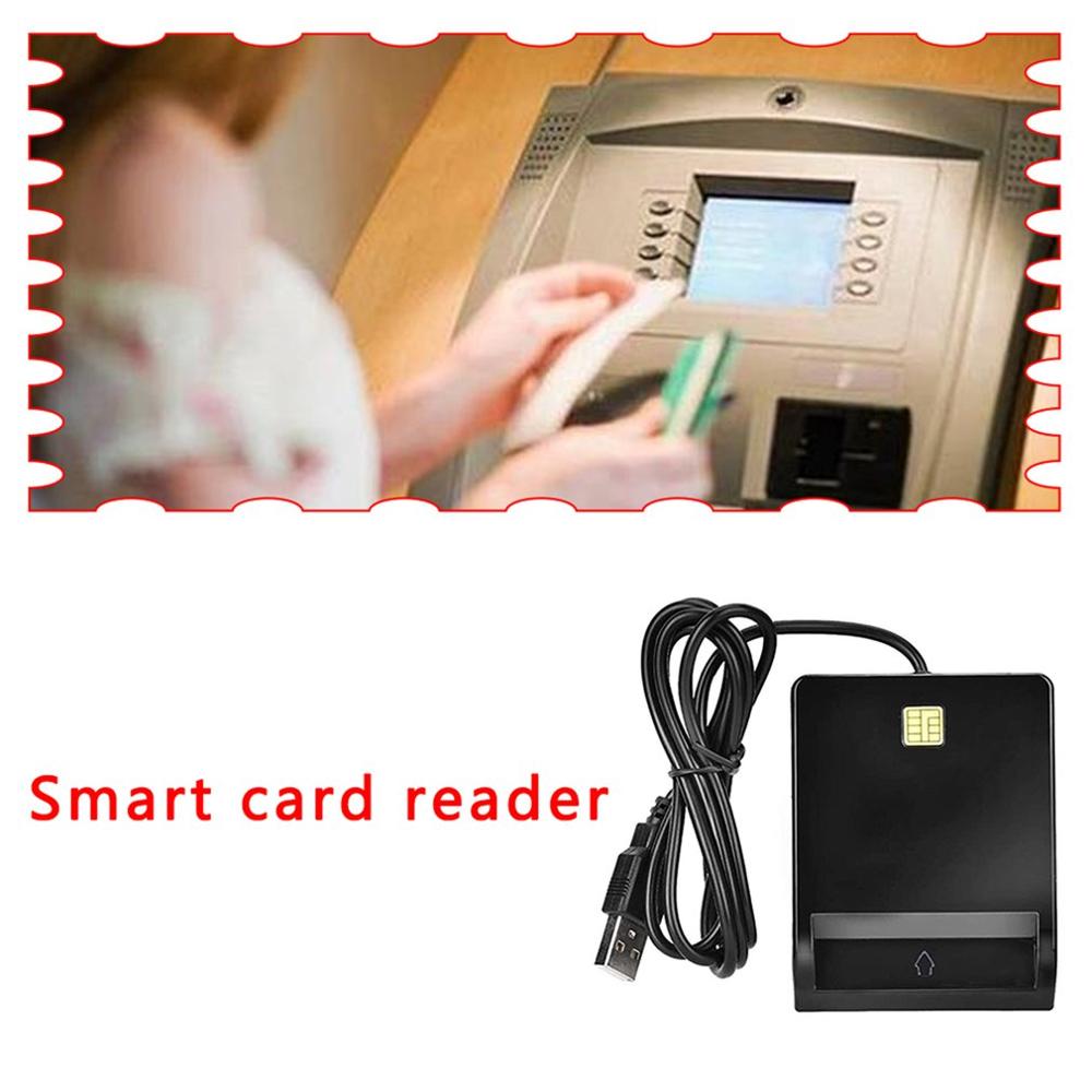 Usb sim smart kortläsare bankkort ic / id emv tf mmc kortläsare usb-ccid iso 7816 smart card rea