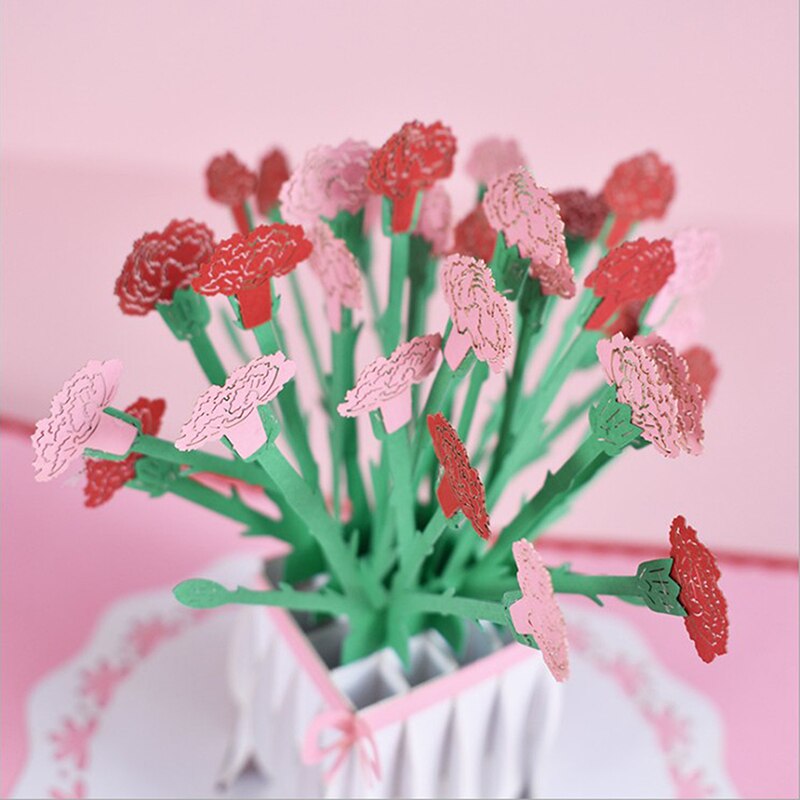 3D Mother's Day Pop Up Card Flowers Card Thank you Greeting Card Love Mom