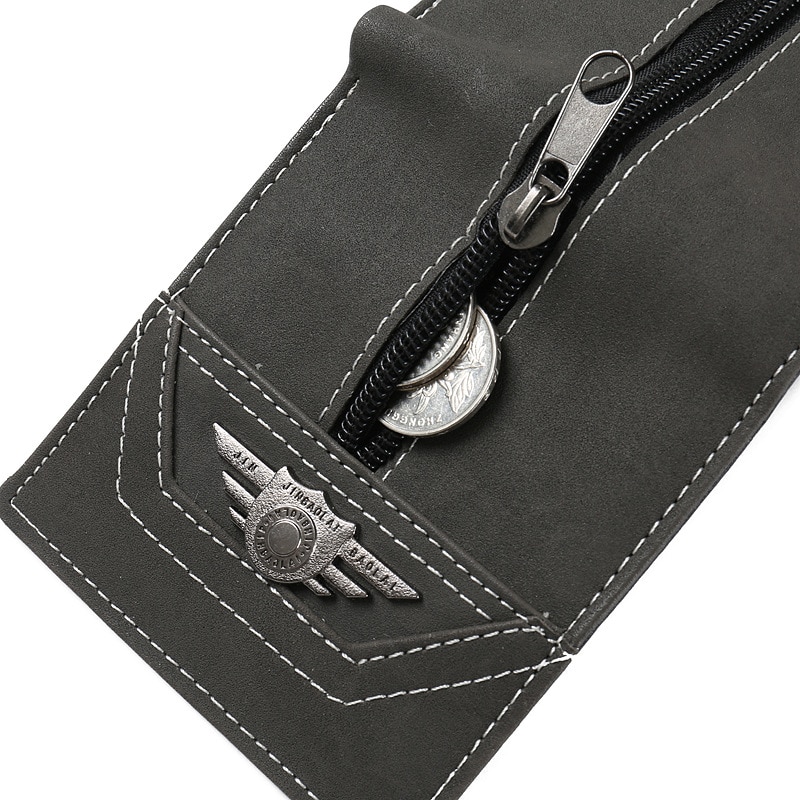 UOSC Vintage hommes en cuir de luxe portefeuille court mince mâle sacs à main pince à billets carte de crédit Dollar prix Portomonee Carteria