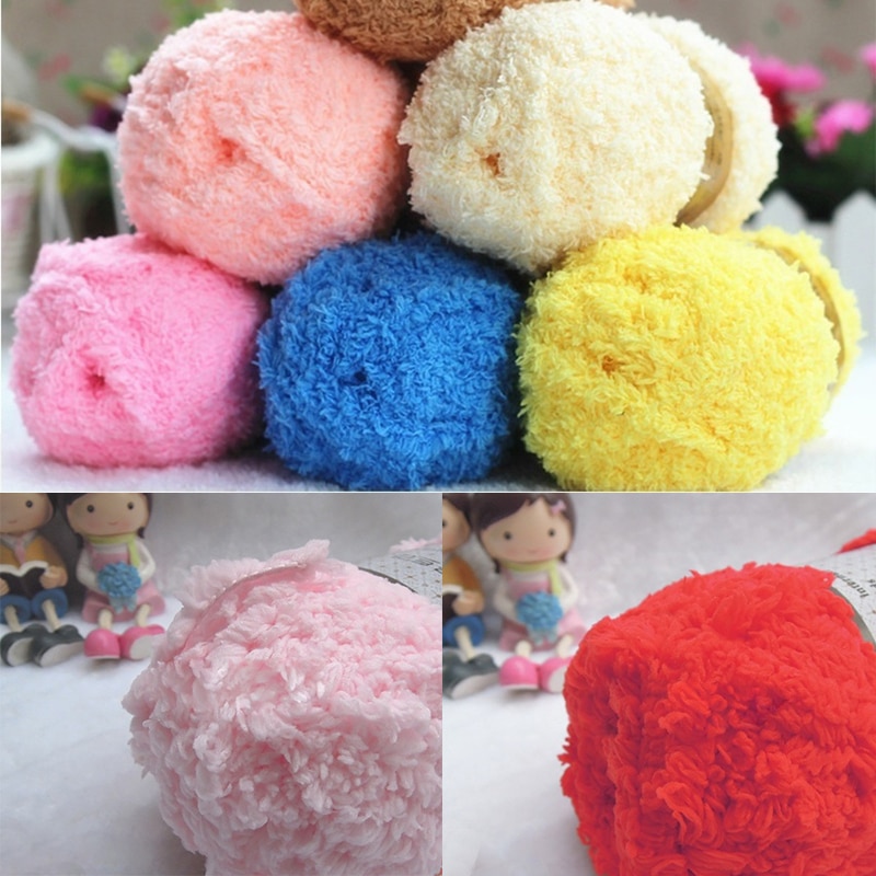 Crochet Yarn DIY Knitting Cashmere Yarn Soft Warm Baby Yarn For Hand Knitting Supplies Hand- Wool Coral Cashmere Plush