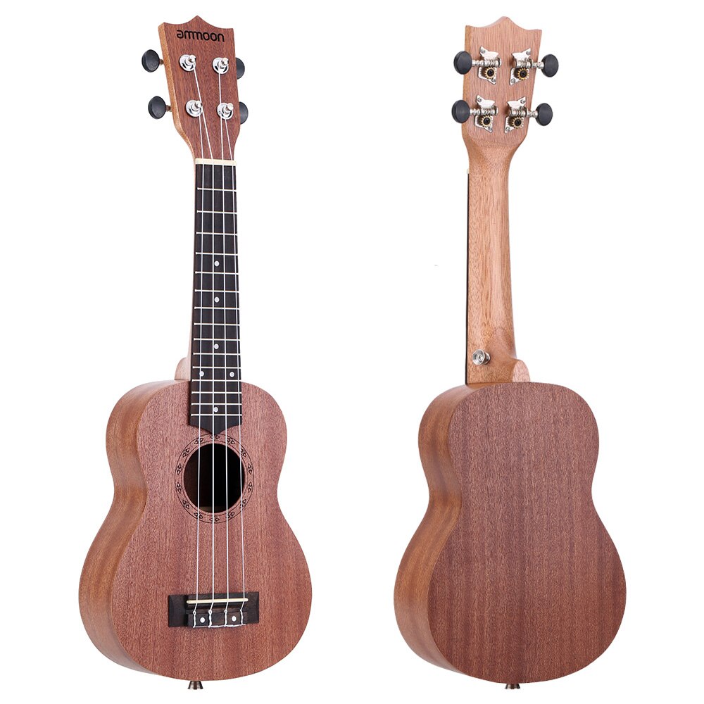 Ammoon-ukelele acústico de 21 pulgadas, instrumento Musical de cuerda de 4 cuerdas con 15 trastes, diferentes tipos de Guitarra