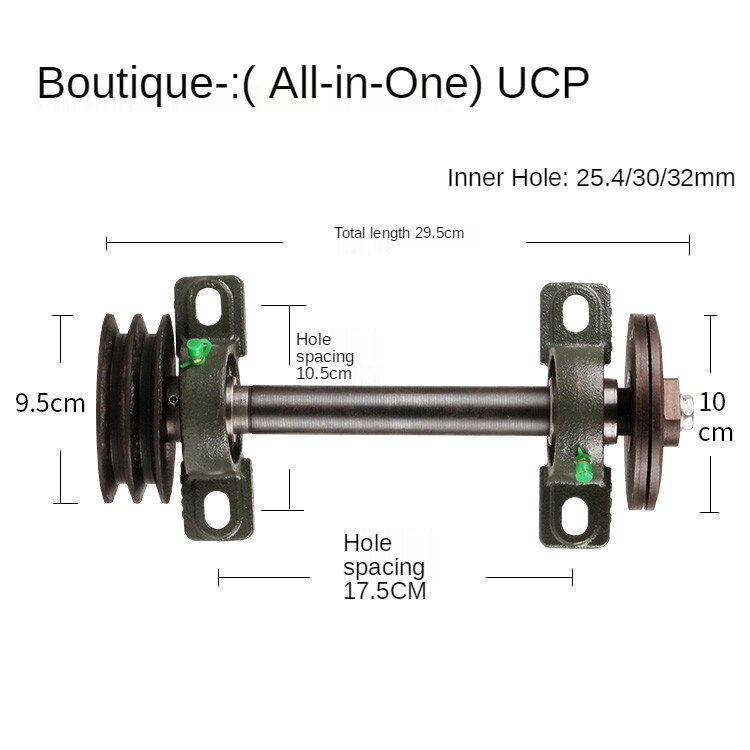 Eenvoudige Houtbewerking Tafel Zaag Spindel Shaft Assembly 205 Tafel Saw As Lagerhuis Saw As Montage Tafel Saw As: 205 Split 25.4mm / Boutique UCP