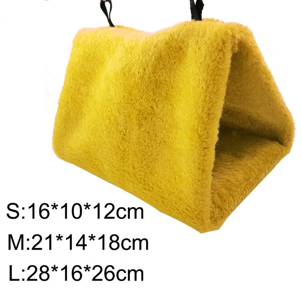 Multiple Colour Bird Parrot Triangle Shape Cage House Hanging Nest Bed Hammock Warm Pet Plush Foldable Hanging Safety Supplies