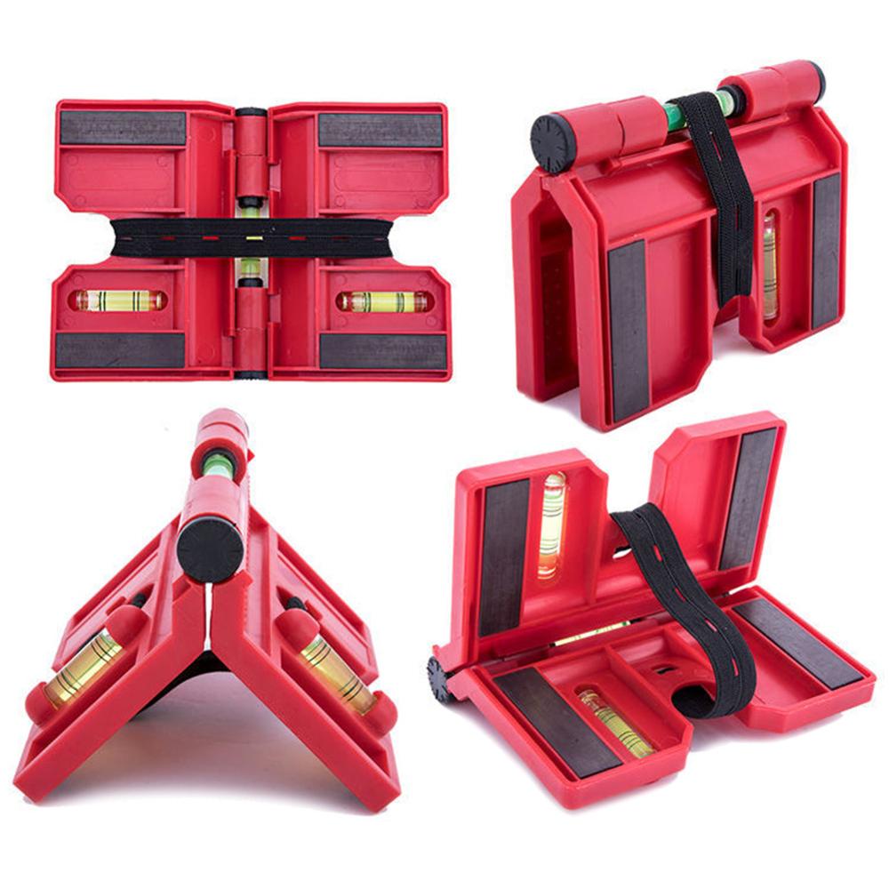 ABS Practical Woodworking Tools Meter Folding Measuring Angle Gauge Level Ruler Adjustable Magnetic Simple Precise