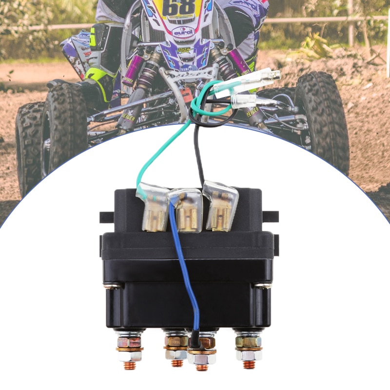 12v 500a atv vinsch solenoid kontaktor relä universal för 9500-17000 lbs atv utv 4wd 4 x 4 vinschar byte 80*7.5*40.5mm