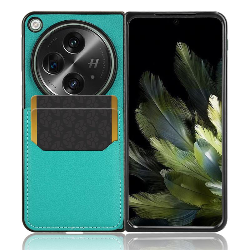 Ultracienkie etui ze skóry PU dla Oneplus otwarty Obudowa z uchwytem na kartę Kieszonkowe etui dla jeden plus otwarty ochronny Obudowa pokrywa: zielony