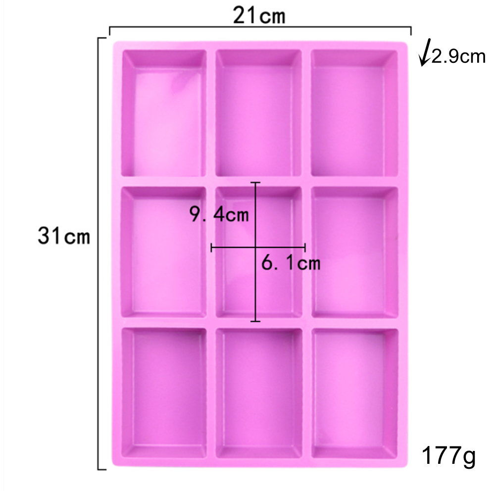 Molde rectangular de silicona para pastel, moldes cuadrados para jabón, pudín, muffins, pan, Brownie, molde de pan de maíz: Chocolate