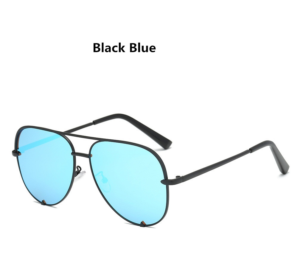 Pilot luftfart solbriller kvinder nuancer retro klassisk gradient solbriller kvindelige mandlige luksus mærke lunette: Blå