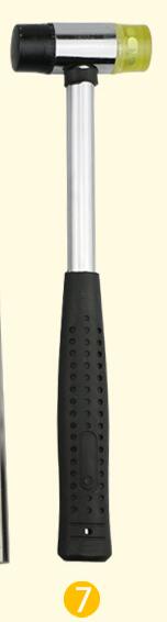 Metal Ring Sizer Set Measuring Rings Mandrel Finger Sizing Bracelet Measuring Mandrel Plastic Stick Sizer Jewelry Hammer Repair: No.7 hammer