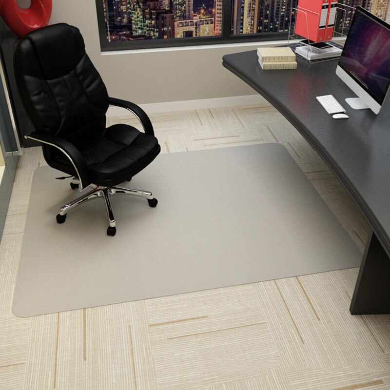 Office Swivel Chair Mat Self-adhesive Non-slip Floor Mat Desk Floor Mat Swivel Gaming Chair Wooden Floor Protection Pad: 90x120cm / Beige