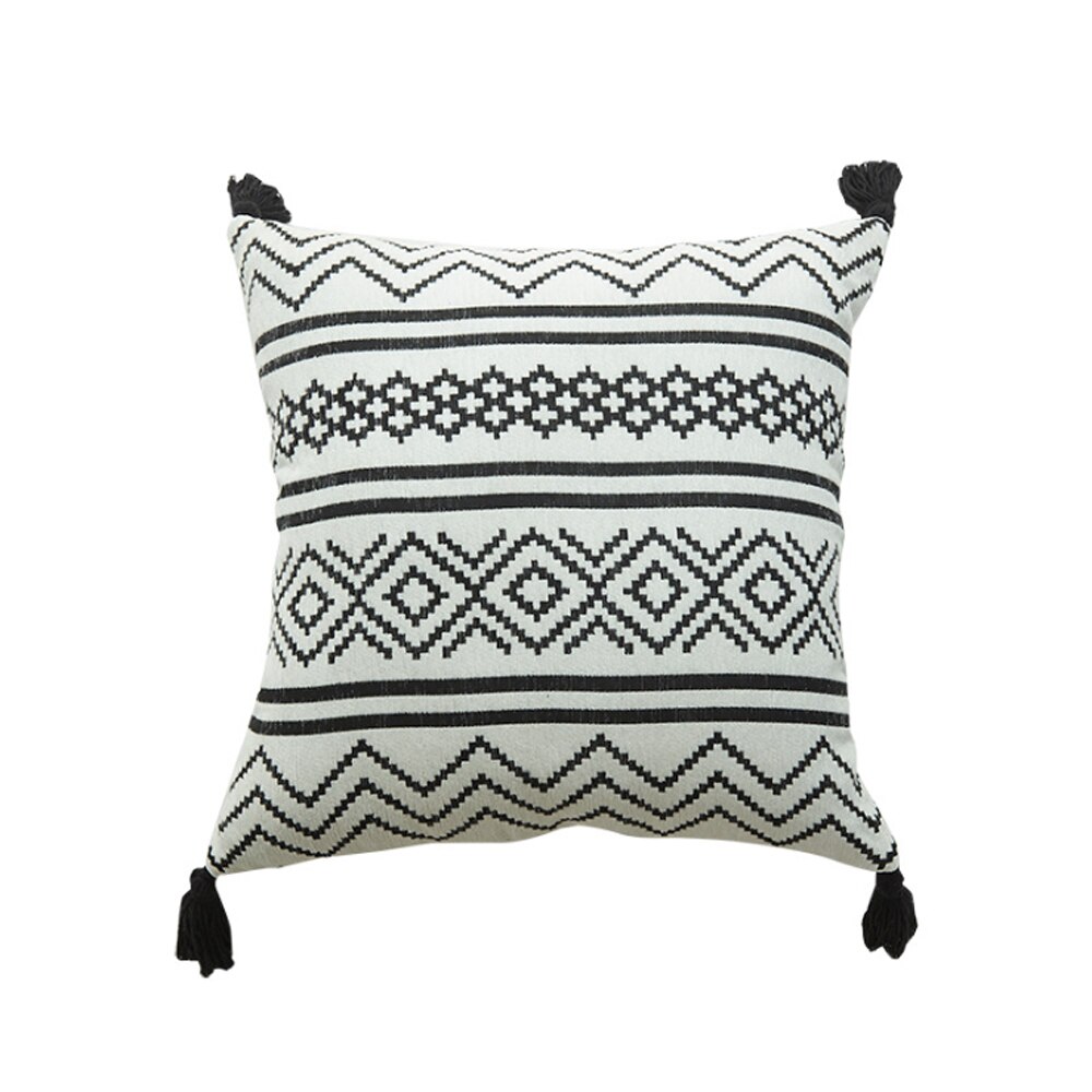 Kreative Boho Quasten Werfen Kissen fallen Geometrie Gedruckt Kissen fallen Dekorative Kissen für Sofa Büro Dekor: 45-45cm