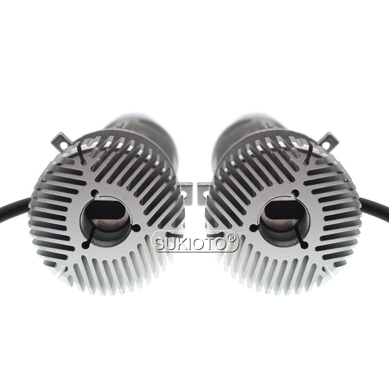 SUKIOTO 1 paar MINI lens H4 led koplamp projector lens lamp 5500 k Wit 35 w Hi Lo H4 Hoge lage LED Koplampen LHD LED H4