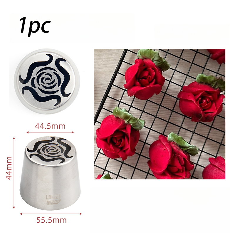 Russian Piping Nozzle Tulip Rose Pattern Icing Pastry Nozzles Cream Cake Piping Tips For Dessert Decoration Diy Pastry Tools: Chocolate