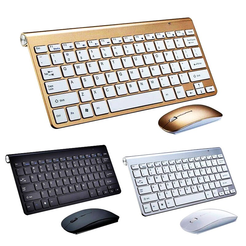 2,4G kabellos Tastatur und Maus Mini Multimedia Tastatur Maus Combo einstellen Für Notizbuch Laptop Mac Schreibtisch PC TV Büro