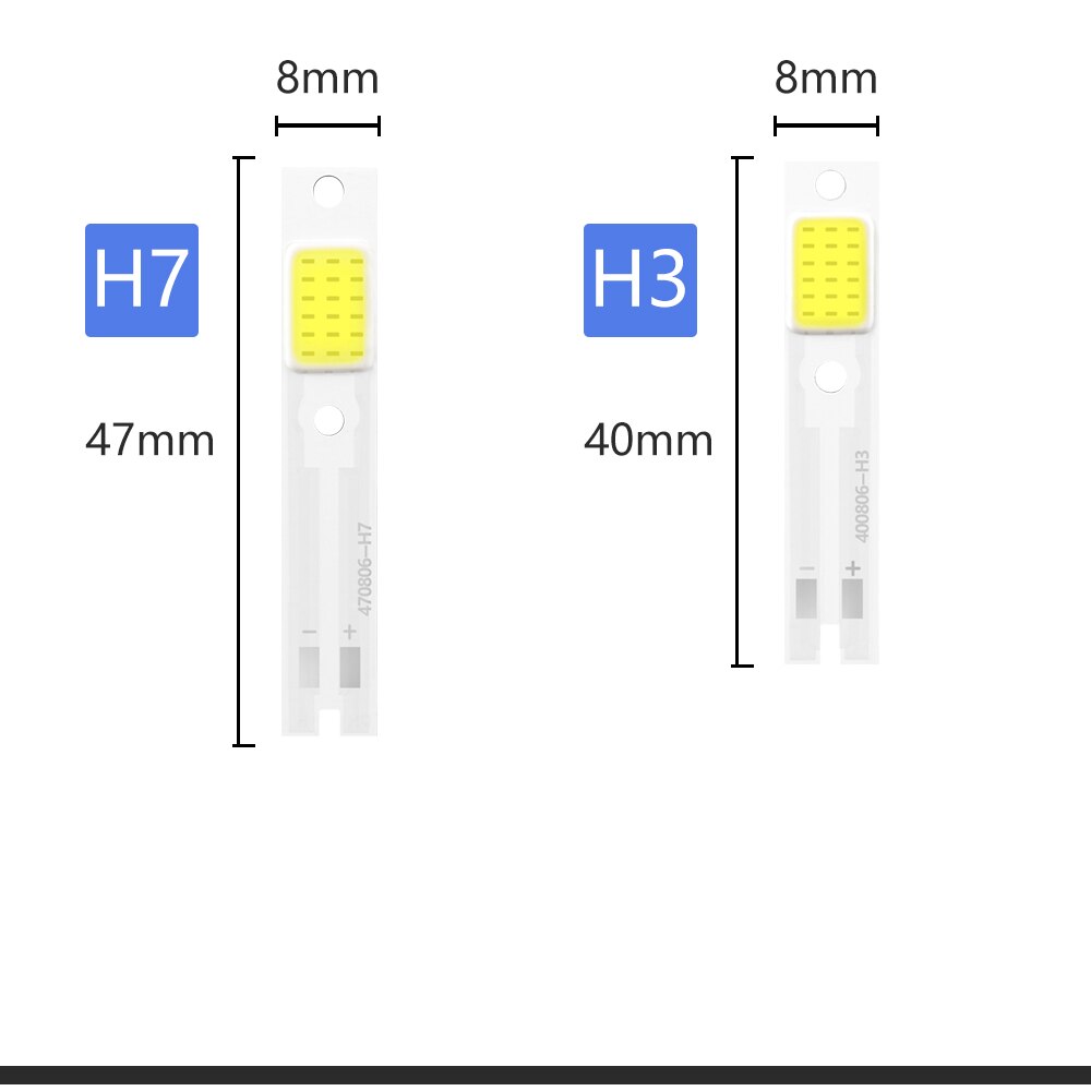 LSlight LED COB Chip 12V Car Headlight Bulbs H1 H3 H4 H7 H11 9004 9005 9006 9007 COB Light Source White for Replace C6